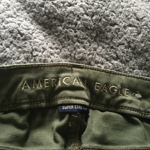 American Eagle Green Cargo Jeggings - Picture 2 of 5